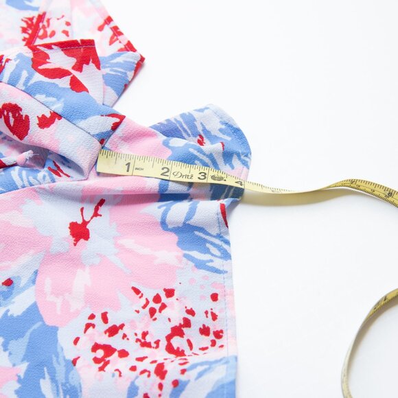 Gibson x Hi Sugarplum Mykonos Romper Abstract Floral Racerback Pink Blue XS New - Picture 7 of 8